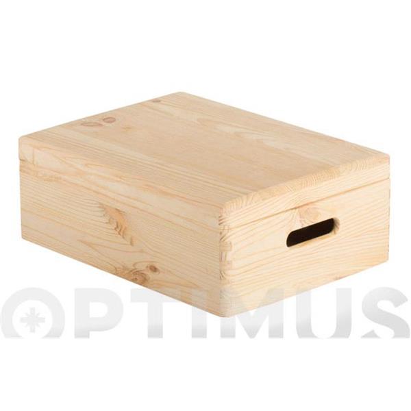 CAJA MADERA PINO C/TAPA 40X30X14 CM