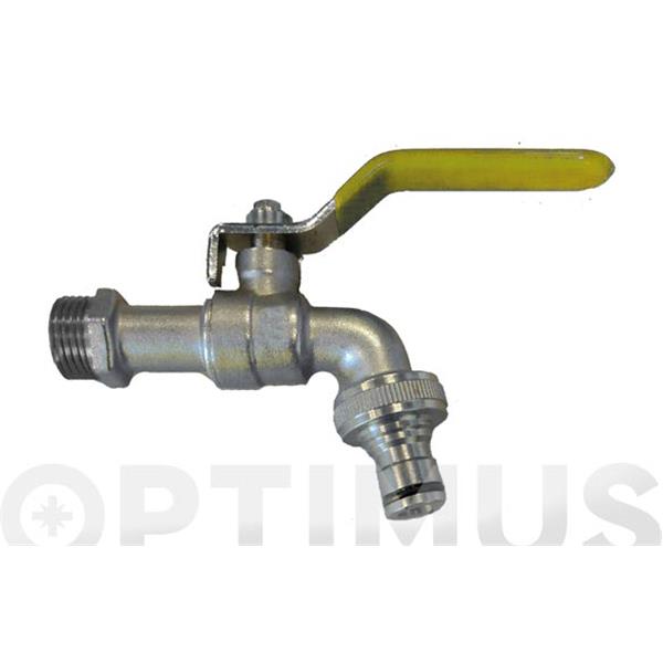 GRIFO DE JARDIN IRONSIDE DE BOLA CODO DE 1/2" CON ENCHUFE RAPIDO