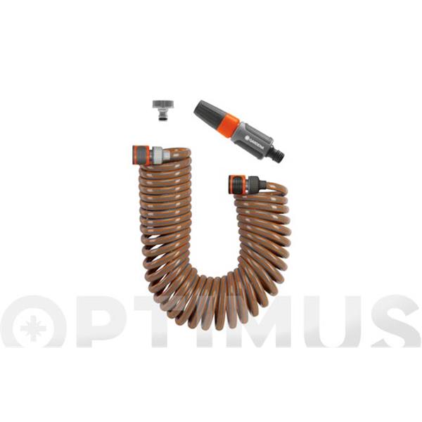 MANGUERA ESPIRAL FLEXIBLE DE RIEGO GARDENA (15 METROS) C