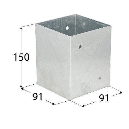R6.3 - Soporte para poste cuadrado sin base 91 x 91