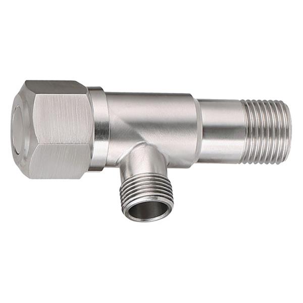 VALVULA ESCUADRA CISTERNA INOX LUX  MATE M 1/2"- M 3/8"