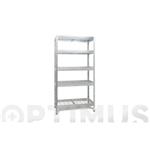 ESTANTERIA METALICA GALVANIZADA BALDAS REJILLA 5 BALDAS 180X90X45 CM