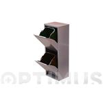 CONTENEDOR SELECTIVO METALICO 2 CAVIDADES BLANCO