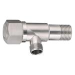 VALVULA ESCUADRA CISTERNA INOX LUX  MATE M 1/2"- M 3/8"